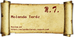 Molenda Teréz névjegykártya